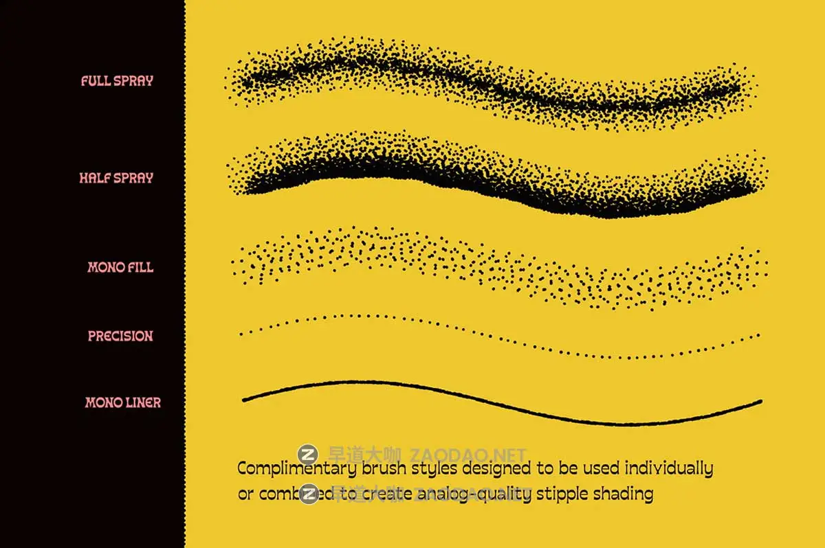 超酷嘻哈小众风做旧涂鸦颗粒燥点肌理纹理手绘插画绘画Ai矢量笔刷画笔素材 TGTS – Stipple Buddy Vector Stippling Brushes for Illustrator插图2 超酷嘻哈小众风做旧涂鸦颗粒燥点肌理纹理手绘插画绘画Ai矢量笔刷画笔素材 TGTS – Stipple Buddy Vector Stippling Brushes for Illustrator插图2