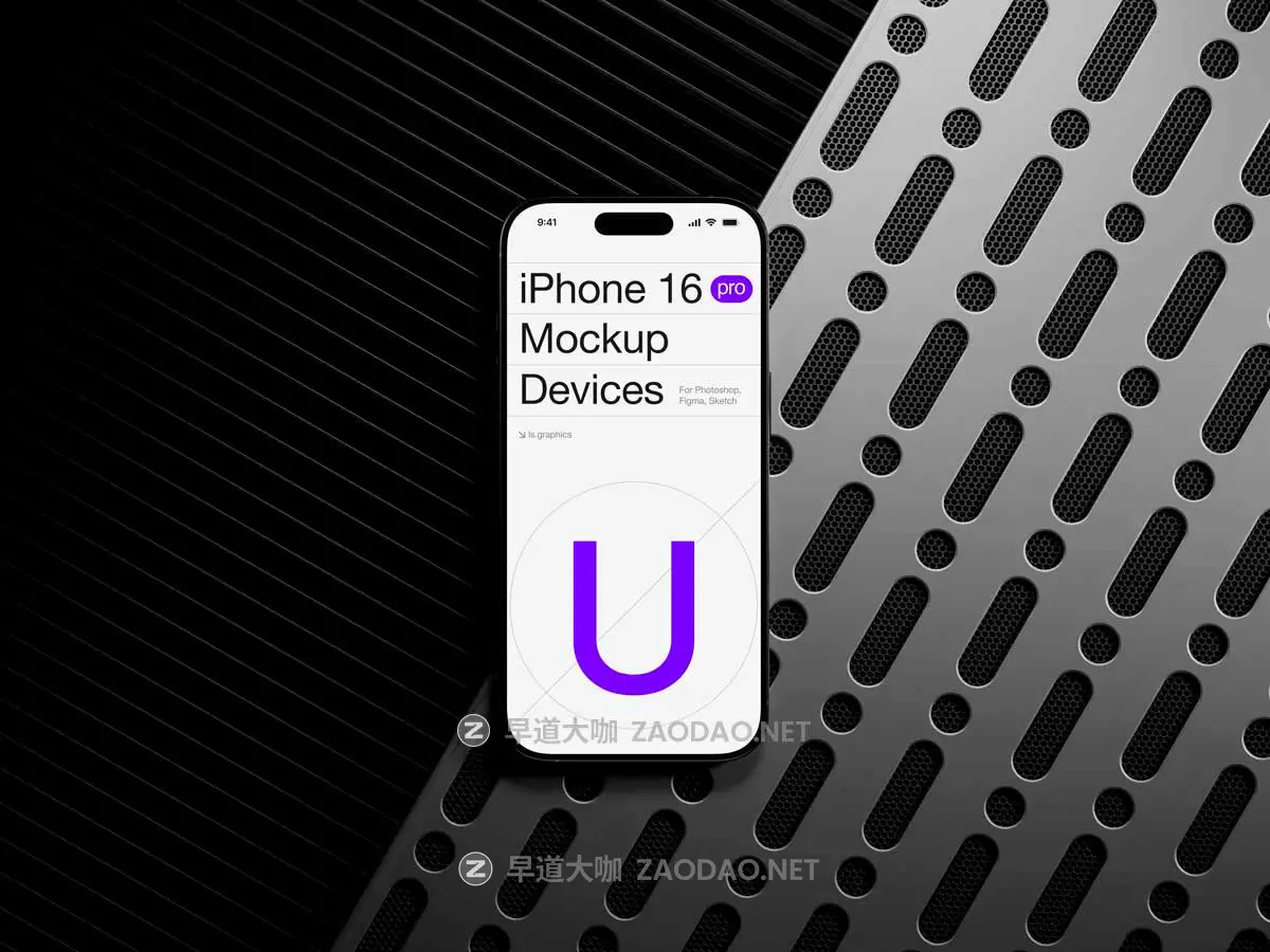 16款暗黑系工业风UI广告设计苹果iPhone 16 Pro手机贴图PS展示样机模板 U-Mockups, iPhone 16 Pro插图9 16款暗黑系工业风UI广告设计苹果iPhone 16 Pro手机贴图PS展示样机模板 U-Mockups, iPhone 16 Pro插图9