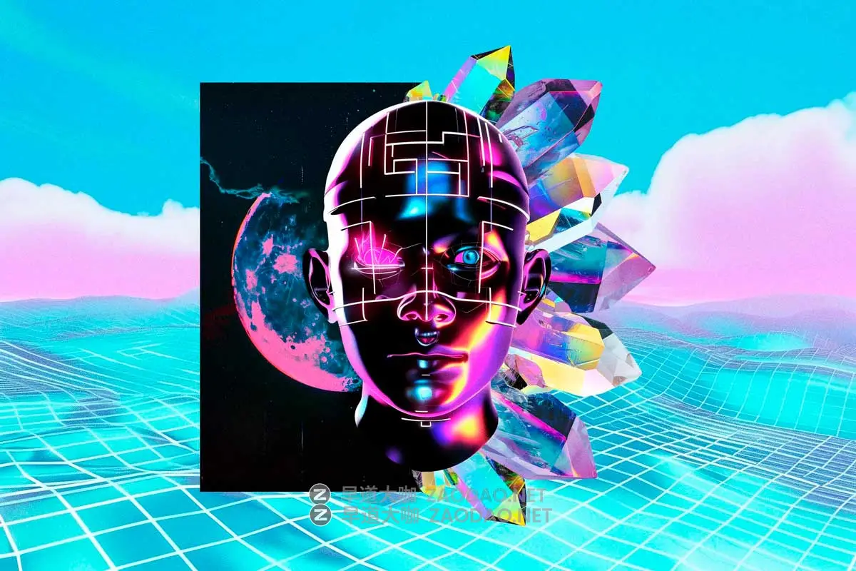 480+款超现实欧美赛博朋克蒸汽波雕像物品3D背景复古拼体剪贴画设计素材 Vaporwave Collage Kit插图1 480+款超现实欧美赛博朋克蒸汽波雕像物品3D背景复古拼体剪贴画设计素材 Vaporwave Collage Kit插图1