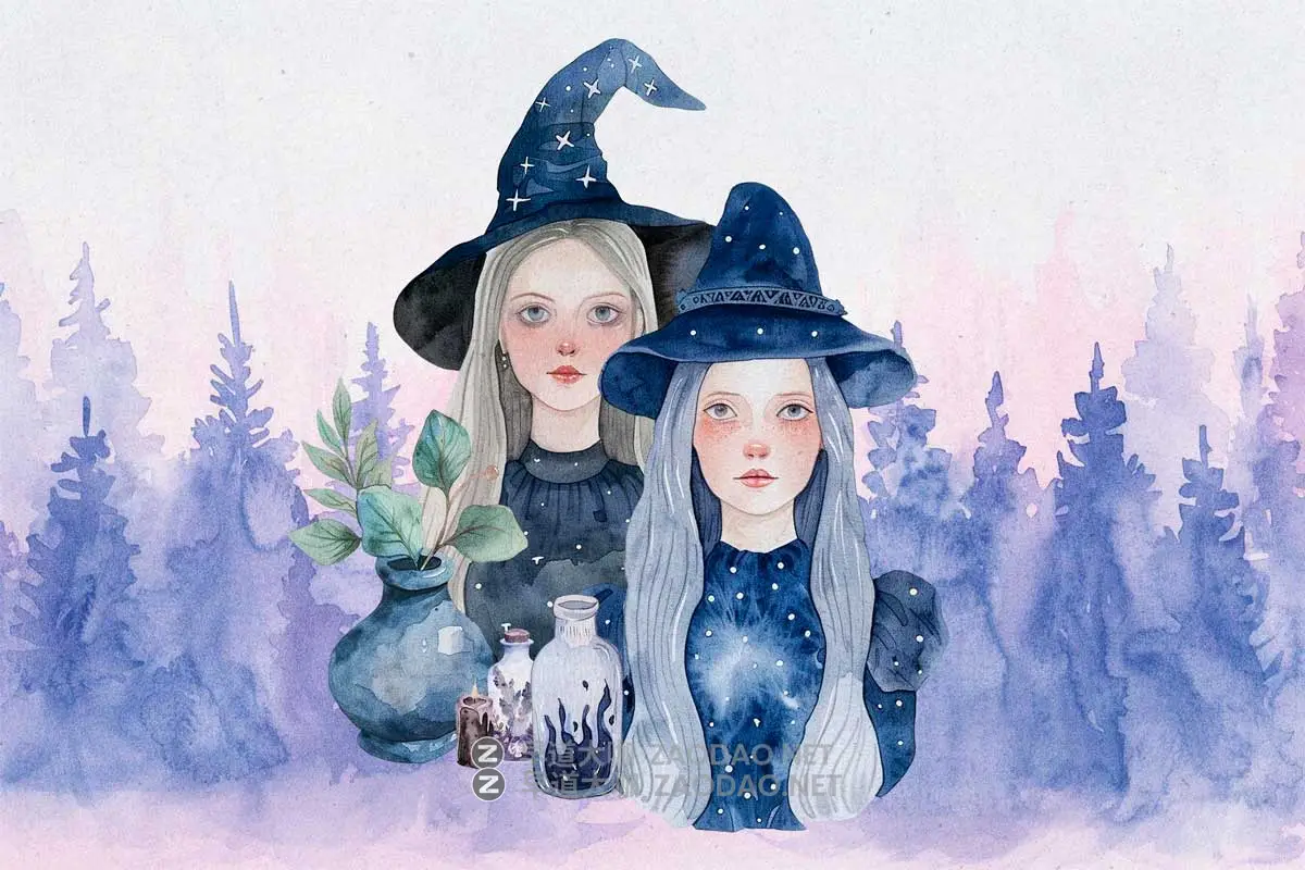 创意趣味神秘万圣节魔法女巫水晶水彩绘画手绘插图插画PNG免抠图片素材 Witchcraft: Watercolor Graphics Collection插图10 创意趣味神秘万圣节魔法女巫水晶水彩绘画手绘插图插画PNG免抠图片素材 Witchcraft: Watercolor Graphics Collection插图10