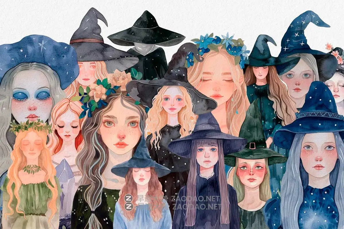 创意趣味神秘万圣节魔法女巫水晶水彩绘画手绘插图插画PNG免抠图片素材 Witchcraft: Watercolor Graphics Collection插图6 创意趣味神秘万圣节魔法女巫水晶水彩绘画手绘插图插画PNG免抠图片素材 Witchcraft: Watercolor Graphics Collection插图6