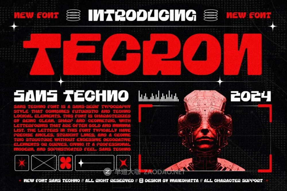 赛博朋克粗体未来科幻硬核机甲psai英文字体安装包 Tecron – Sans Techno Font插图 赛博朋克粗体未来科幻硬核机甲psai英文字体安装包 Tecron – Sans Techno Font插图