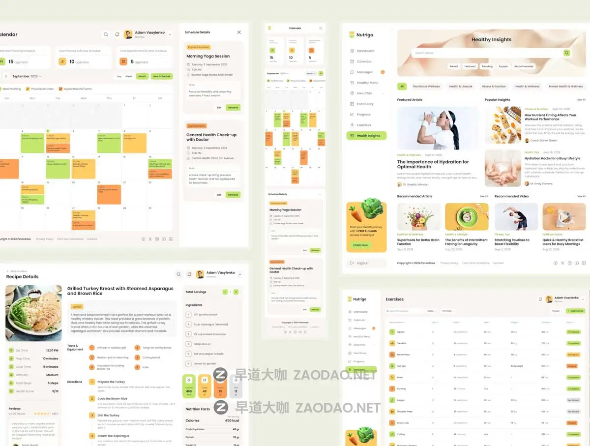 时尚响应式营养饮食膳食健康减肥计划数据仪表盘WEB UI界面设计Figma模板素材 Nutrigo – Health Nutrition and Diet Admin Dashboard插图3 时尚响应式营养饮食膳食健康减肥计划数据仪表盘WEB UI界面设计Figma模板素材 Nutrigo – Health Nutrition and Diet Admin Dashboard插图3