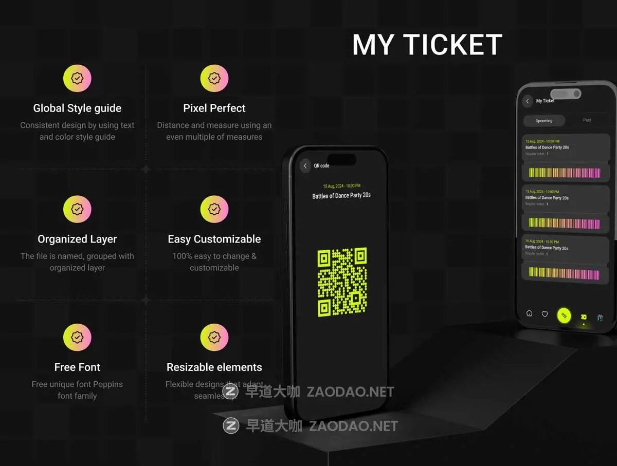 70+屏暗黑系活动音乐电影票AI智能聊天预订购买APP UI界面设计Figma模板套件 Eventoo- The AI-Powered Event Booking App UI Kit插图1 70+屏暗黑系活动音乐电影票AI智能聊天预订购买APP UI界面设计Figma模板套件 Eventoo- The AI-Powered Event Booking App UI Kit插图1