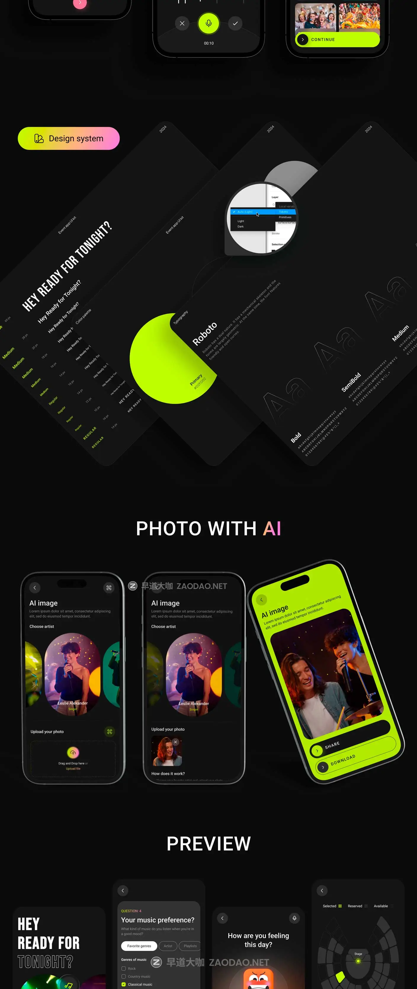 70+屏暗黑系活动音乐电影票AI智能聊天预订购买APP UI界面设计Figma模板套件 Eventoo- The AI-Powered Event Booking App UI Kit插图7 70+屏暗黑系活动音乐电影票AI智能聊天预订购买APP UI界面设计Figma模板套件 Eventoo- The AI-Powered Event Booking App UI Kit插图7
