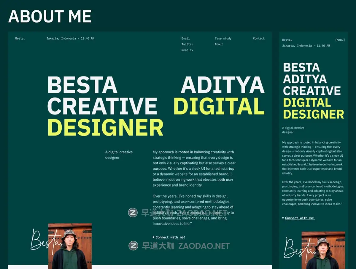 现代响应式摄影设计作品集网站WEB UI界面排版布局Figma模板素材 Besta – Designer Portfolio Website Design插图4 现代响应式摄影设计作品集网站WEB UI界面排版布局Figma模板素材 Besta – Designer Portfolio Website Design插图4