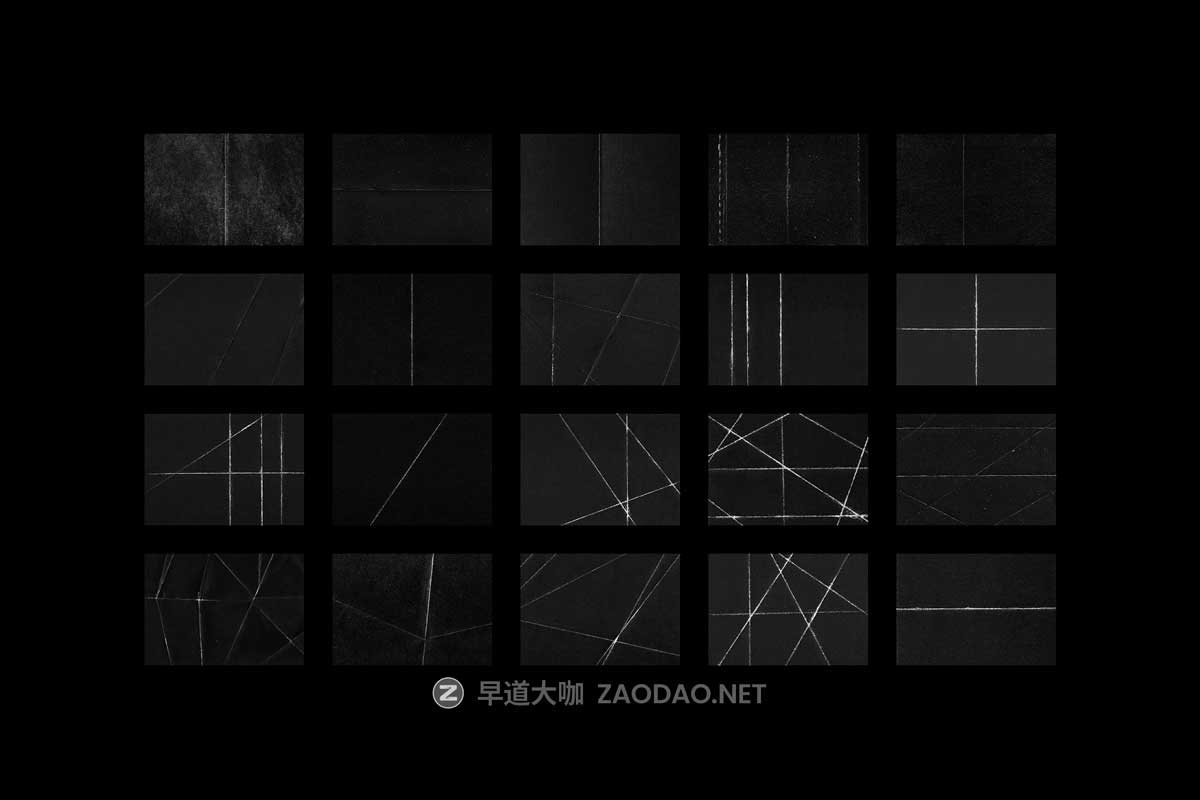 40款粗犷黑白做旧折痕杂点纸张纹理肌理模拟JPG高清背景图设计素材 Crumpled Paper Textures Collection插图1