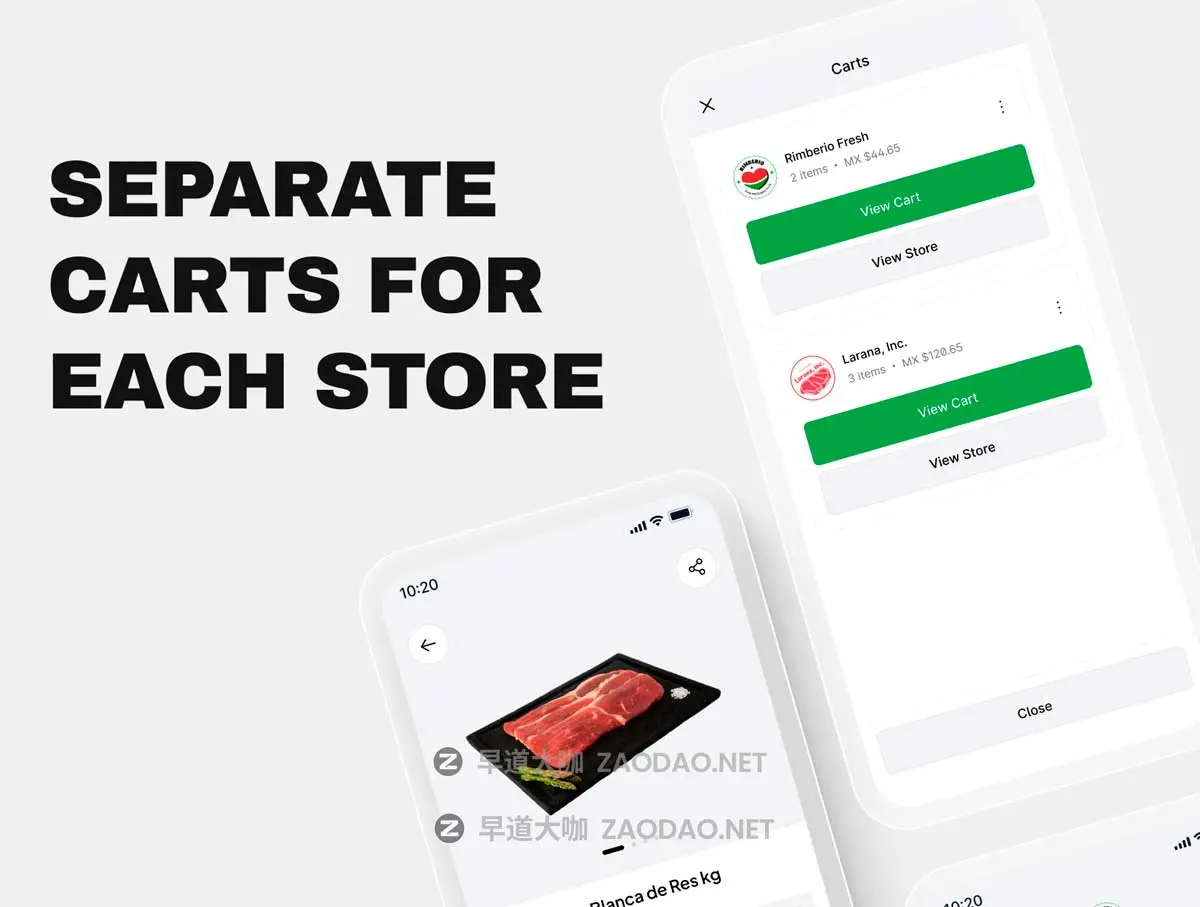 极简杂货食品美食订购购买超市软件APP UI界面设计Figma模板+代码 Bites – Food Ordering App UI Kit插图4 极简杂货食品美食订购购买超市软件APP UI界面设计Figma模板+代码 Bites – Food Ordering App UI Kit插图4