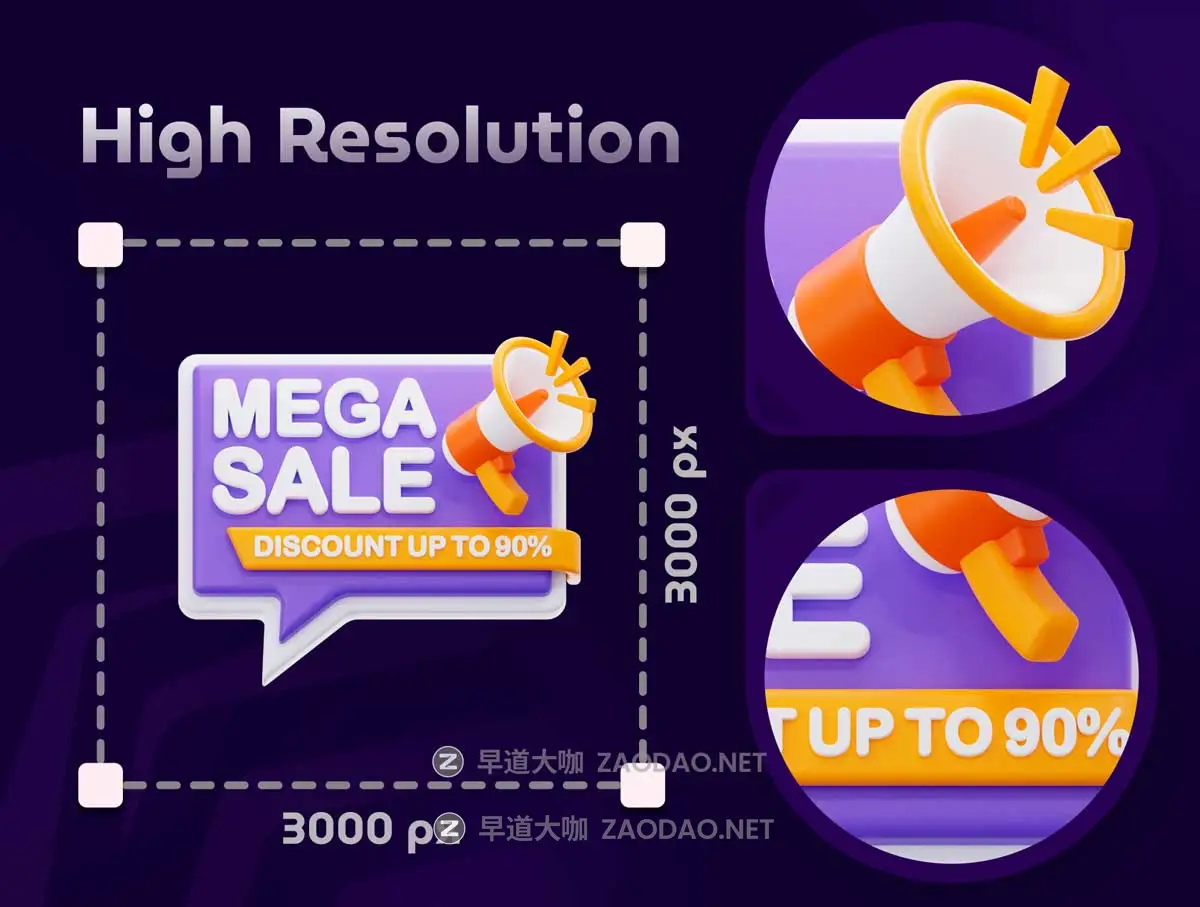 50款黑色星期五电商促销打折营销3D插图图标Icons设计OBJ/PNG/GLB格式素材 Discount & Offers 3D Icon Set插图3 50款黑色星期五电商促销打折营销3D插图图标Icons设计OBJ/PNG/GLB格式素材 Discount & Offers 3D Icon Set插图3