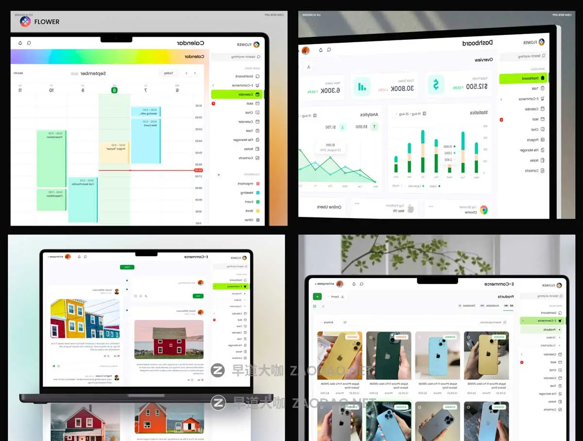 110+屏电子商务商城销售数据统计仪表盘web ui界面设计figma模板套件 CRM Dashboard UX UI Kit插图5 110+屏电子商务商城销售数据统计仪表盘web ui界面设计figma模板套件 CRM Dashboard UX UI Kit插图5
