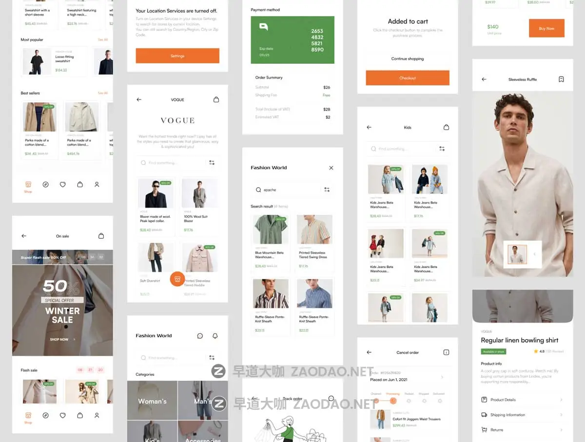 300+屏双配色在线购物电子商务商城APP应用程序UI界面设计Figma模板套件 Easy Shop E-commerce UI kit插图3 300+屏双配色在线购物电子商务商城APP应用程序UI界面设计Figma模板套件 Easy Shop E-commerce UI kit插图3