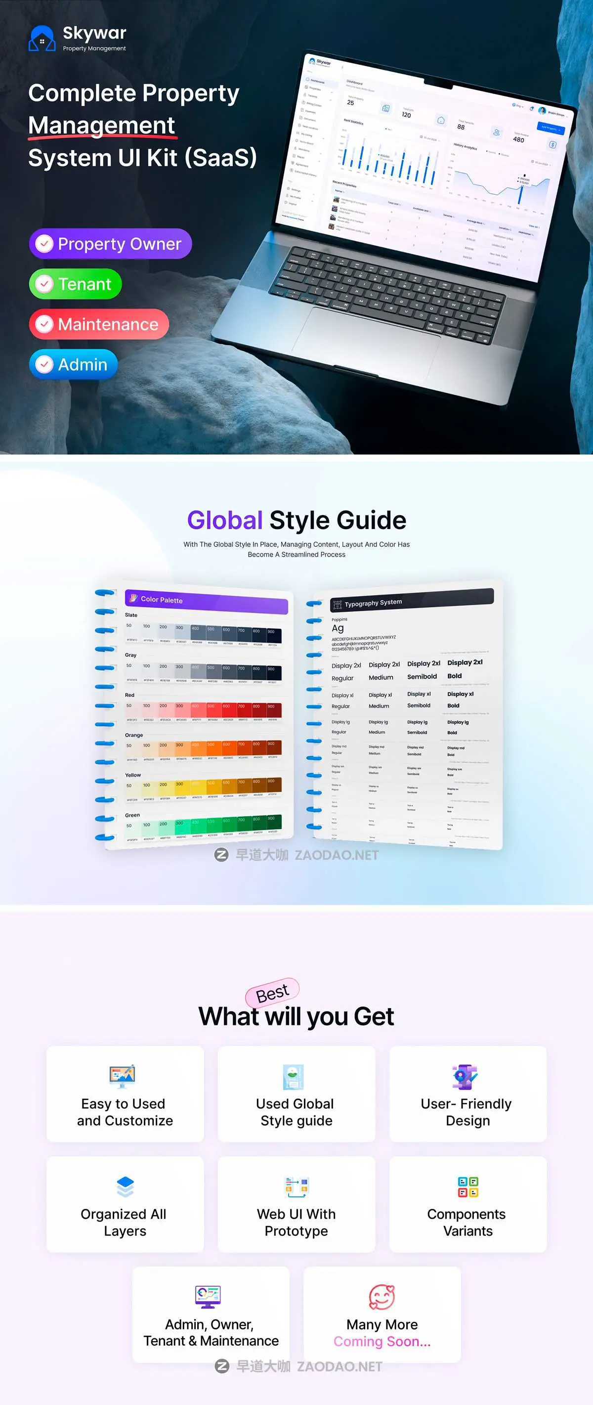 150+屏响应式房地产商场办公楼物业管理数据统计看板仪表盘web ui界面设计figma模板套件 Skywar – Complete Property Management System Ui Kit插图8 150+屏响应式房地产商场办公楼物业管理数据统计看板仪表盘web ui界面设计figma模板套件 Skywar – Complete Property Management System Ui Kit插图8