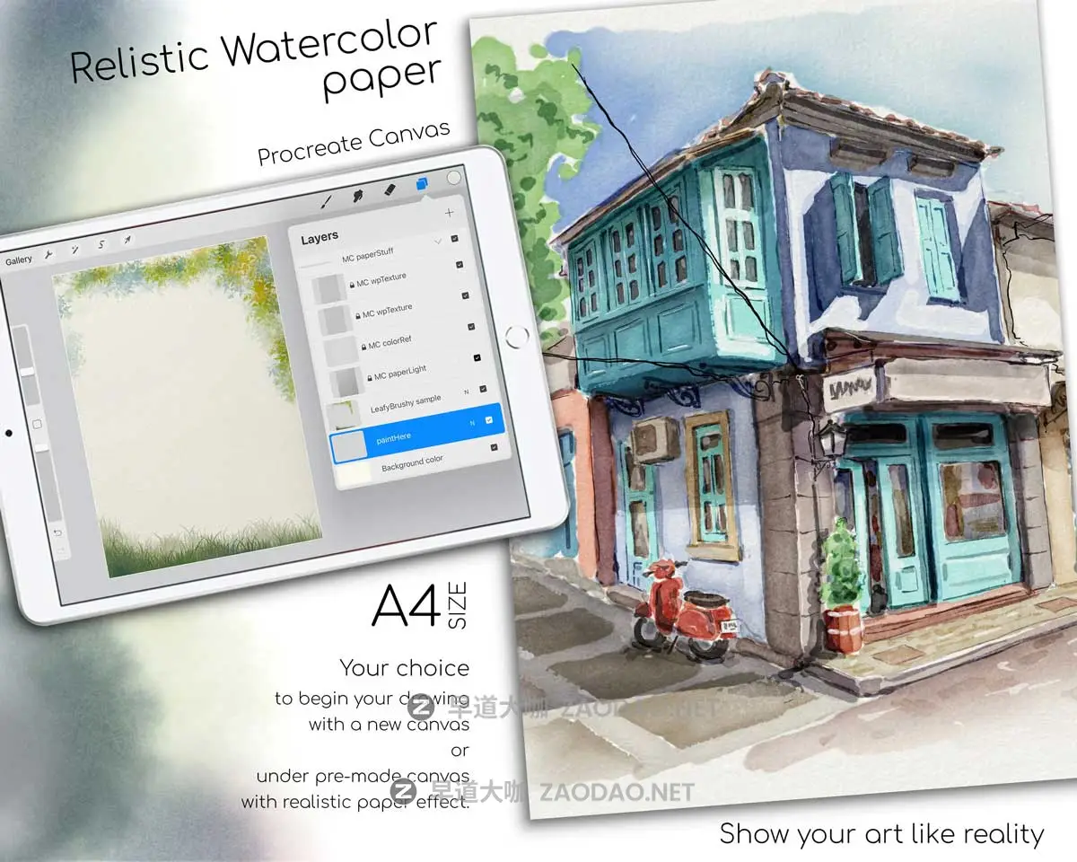 逼真水墨水彩艺术绘画procreate画笔笔刷纸张画布设计素材 MC Watercolor Brushes for Procreate插图5 逼真水墨水彩艺术绘画procreate画笔笔刷纸张画布设计素材 MC Watercolor Brushes for Procreate插图5