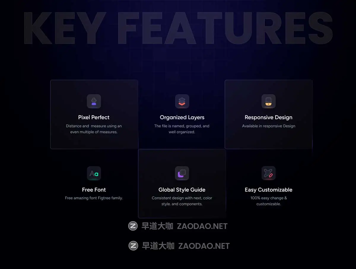 75+屏响应式暗黑系数字科技网络服务网站WEB UI界面设计Figma模板素材 Pixen – Digital Agency Website Template插图1 75+屏响应式暗黑系数字科技网络服务网站WEB UI界面设计Figma模板素材 Pixen – Digital Agency Website Template插图1