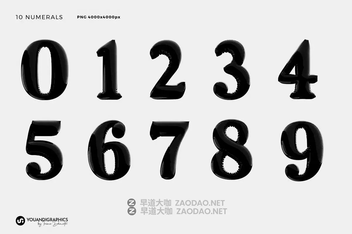 复古Y2K风黑色气球质感胖乎乎泡泡字母数字符号PNG免抠图设计素材 Latex 3D Lettering Set插图10 复古Y2K风黑色气球质感胖乎乎泡泡字母数字符号PNG免抠图设计素材 Latex 3D Lettering Set插图10