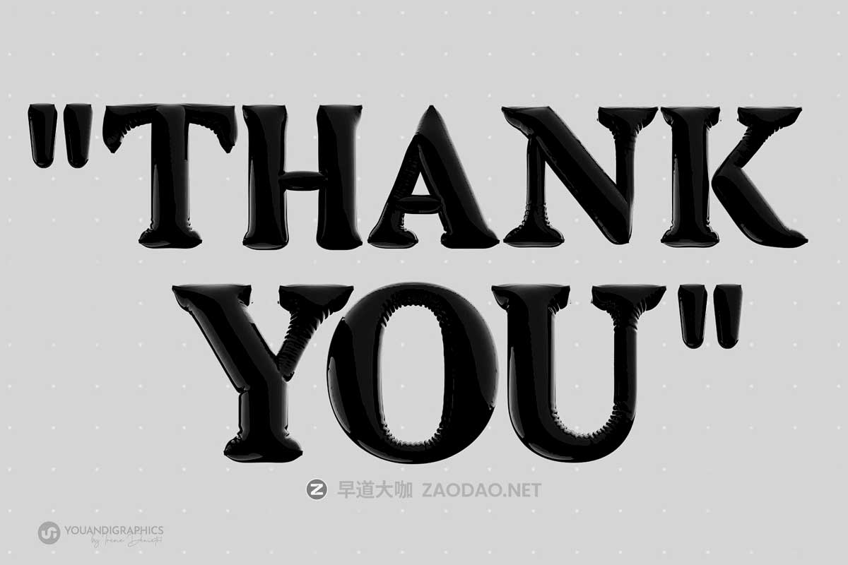 复古Y2K风黑色气球质感胖乎乎泡泡字母数字符号PNG免抠图设计素材 Latex 3D Lettering Set插图13