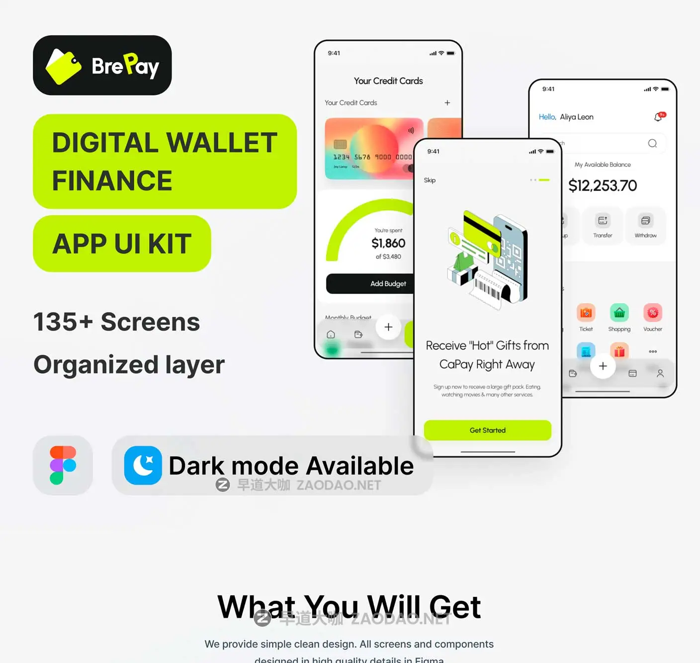 135+屏双配色金融科技财务管理理财电子钱包APP UI界面设计Figma模板套件 BrePay – Digital Wallet Finance App UI Kit插图6 135+屏双配色金融科技财务管理理财电子钱包APP UI界面设计Figma模板套件 BrePay – Digital Wallet Finance App UI Kit插图6