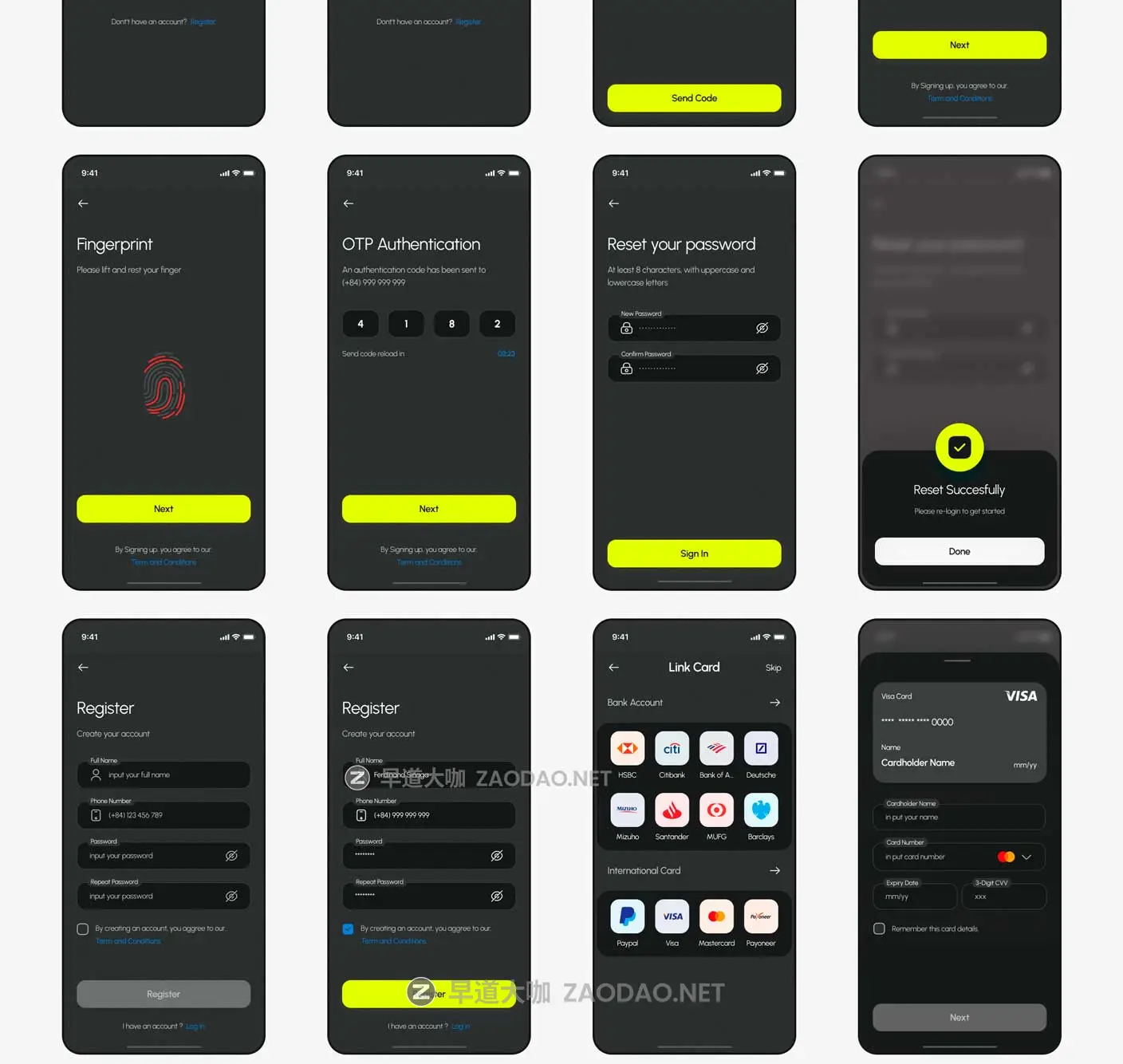 135+屏双配色金融科技财务管理理财电子钱包APP UI界面设计Figma模板套件 BrePay – Digital Wallet Finance App UI Kit插图16 135+屏双配色金融科技财务管理理财电子钱包APP UI界面设计Figma模板套件 BrePay – Digital Wallet Finance App UI Kit插图16