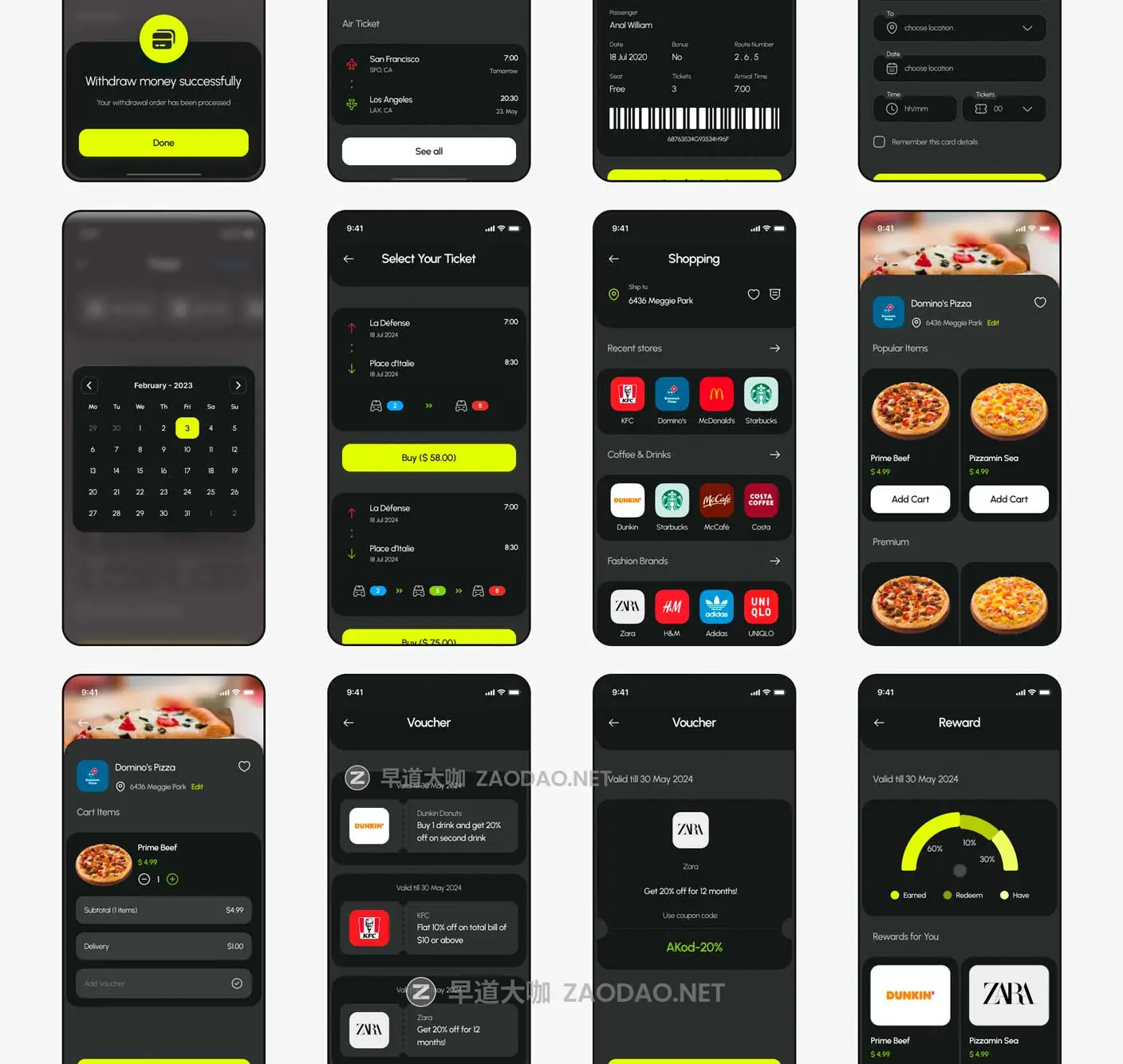 135+屏双配色金融科技财务管理理财电子钱包APP UI界面设计Figma模板套件 BrePay – Digital Wallet Finance App UI Kit插图19 135+屏双配色金融科技财务管理理财电子钱包APP UI界面设计Figma模板套件 BrePay – Digital Wallet Finance App UI Kit插图19