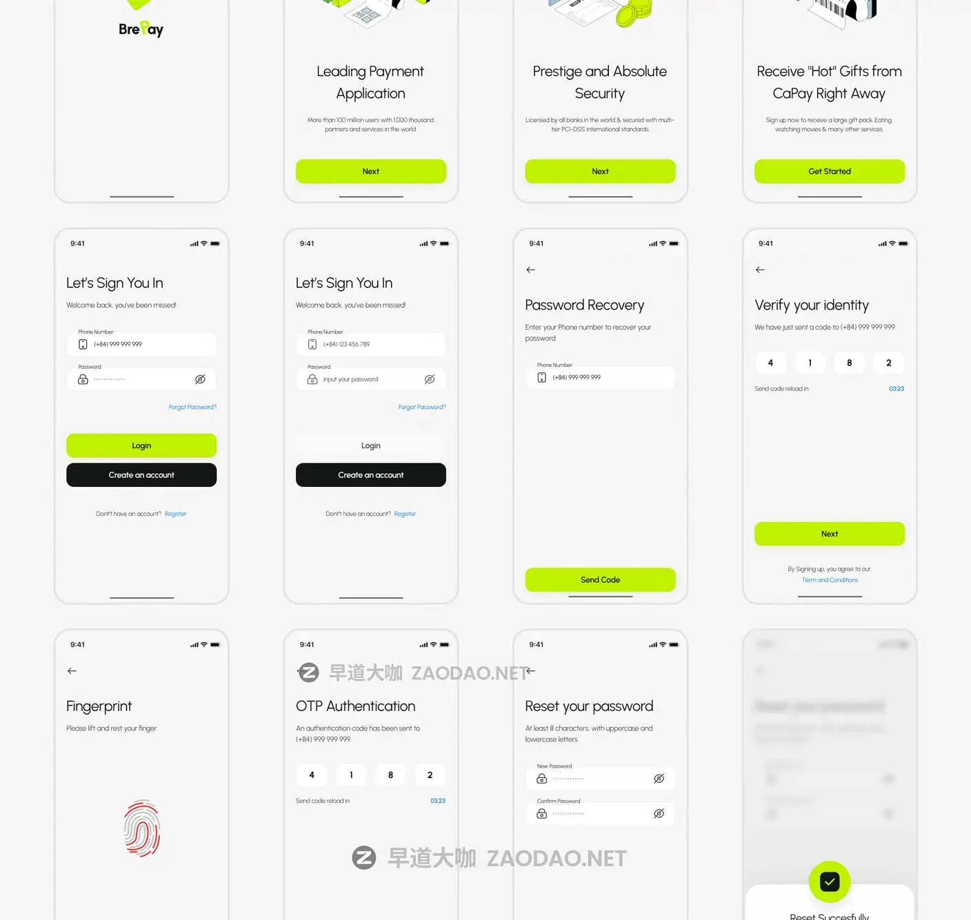 135+屏双配色金融科技财务管理理财电子钱包APP UI界面设计Figma模板套件 BrePay – Digital Wallet Finance App UI Kit插图8 135+屏双配色金融科技财务管理理财电子钱包APP UI界面设计Figma模板套件 BrePay – Digital Wallet Finance App UI Kit插图8