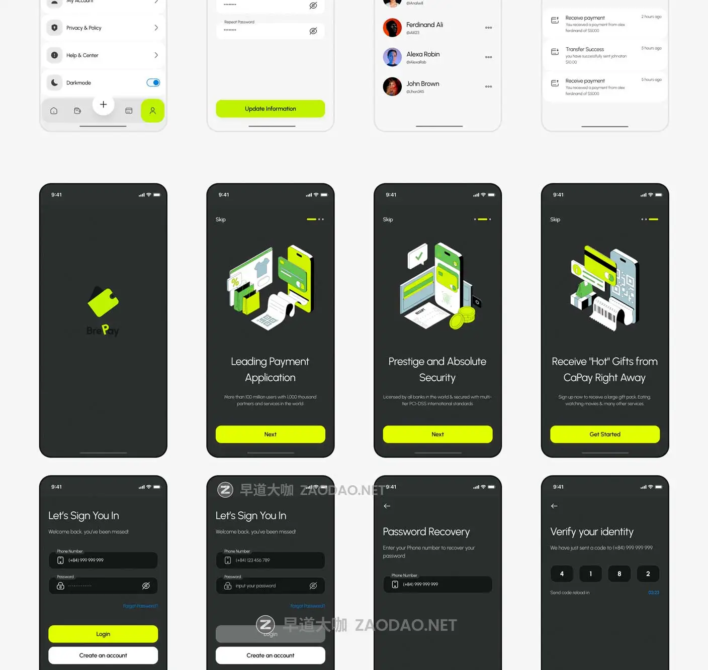 135+屏双配色金融科技财务管理理财电子钱包APP UI界面设计Figma模板套件 BrePay – Digital Wallet Finance App UI Kit插图15 135+屏双配色金融科技财务管理理财电子钱包APP UI界面设计Figma模板套件 BrePay – Digital Wallet Finance App UI Kit插图15
