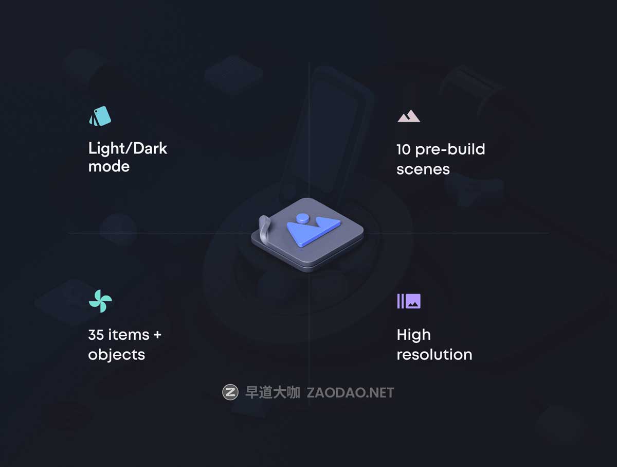 45款未来科技电脑手机手表游戏手柄3D插图图标Blender/Figma/PNG格式素材 Nudge Vol.1 – Isometric Illustration插图1