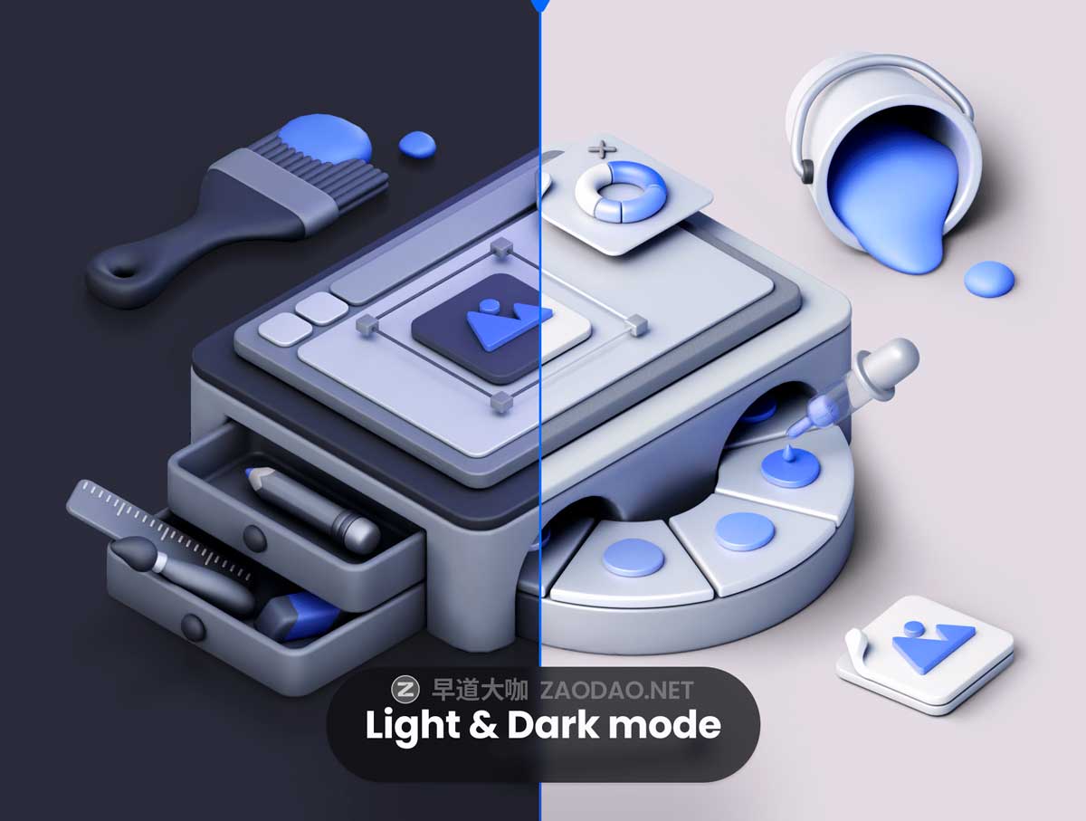 45款未来科技电脑手机手表游戏手柄3D插图图标Blender/Figma/PNG格式素材 Nudge Vol.1 – Isometric Illustration插图5
