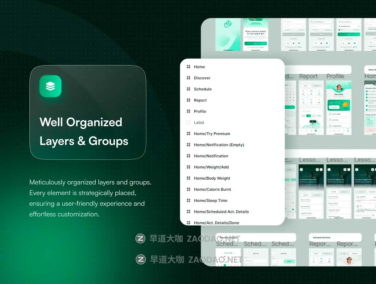 60+屏现代简约在线瑜伽冥想锻炼健身APP UI界面设计Figma模板套件 Dhyan – Yoga & Meditation UI Kit插图3 60+屏现代简约在线瑜伽冥想锻炼健身APP UI界面设计Figma模板套件 Dhyan – Yoga & Meditation UI Kit插图3