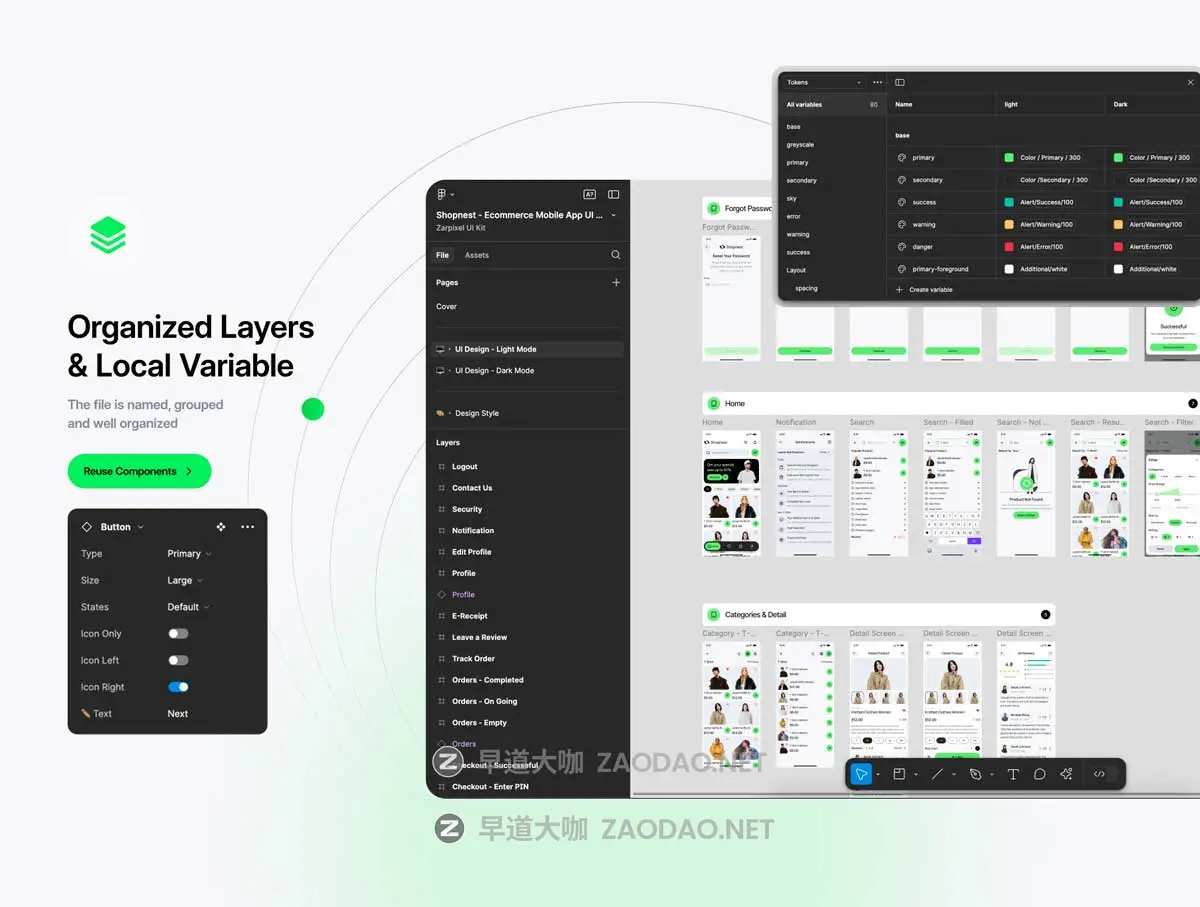 110+屏时尚双配色时装服装电商商城购物APP UI界面设计Figma模板套件素材 Shopnest – Ecommerce Mobile App UI Kit插图2 110+屏时尚双配色时装服装电商商城购物APP UI界面设计Figma模板套件素材 Shopnest – Ecommerce Mobile App UI Kit插图2