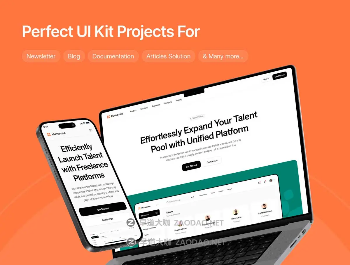 35+屏专业响应式HR人力资源网站WEB UI界面设计Figma模板套件 Humanzee – HR Solutions – Website Template UI Kit插图5 35+屏专业响应式HR人力资源网站WEB UI界面设计Figma模板套件 Humanzee – HR Solutions – Website Template UI Kit插图5