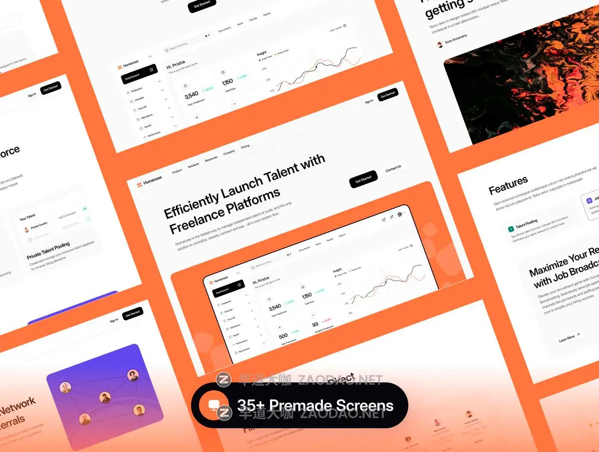 35+屏专业响应式HR人力资源网站WEB UI界面设计Figma模板套件 Humanzee – HR Solutions – Website Template UI Kit插图2 35+屏专业响应式HR人力资源网站WEB UI界面设计Figma模板套件 Humanzee – HR Solutions – Website Template UI Kit插图2