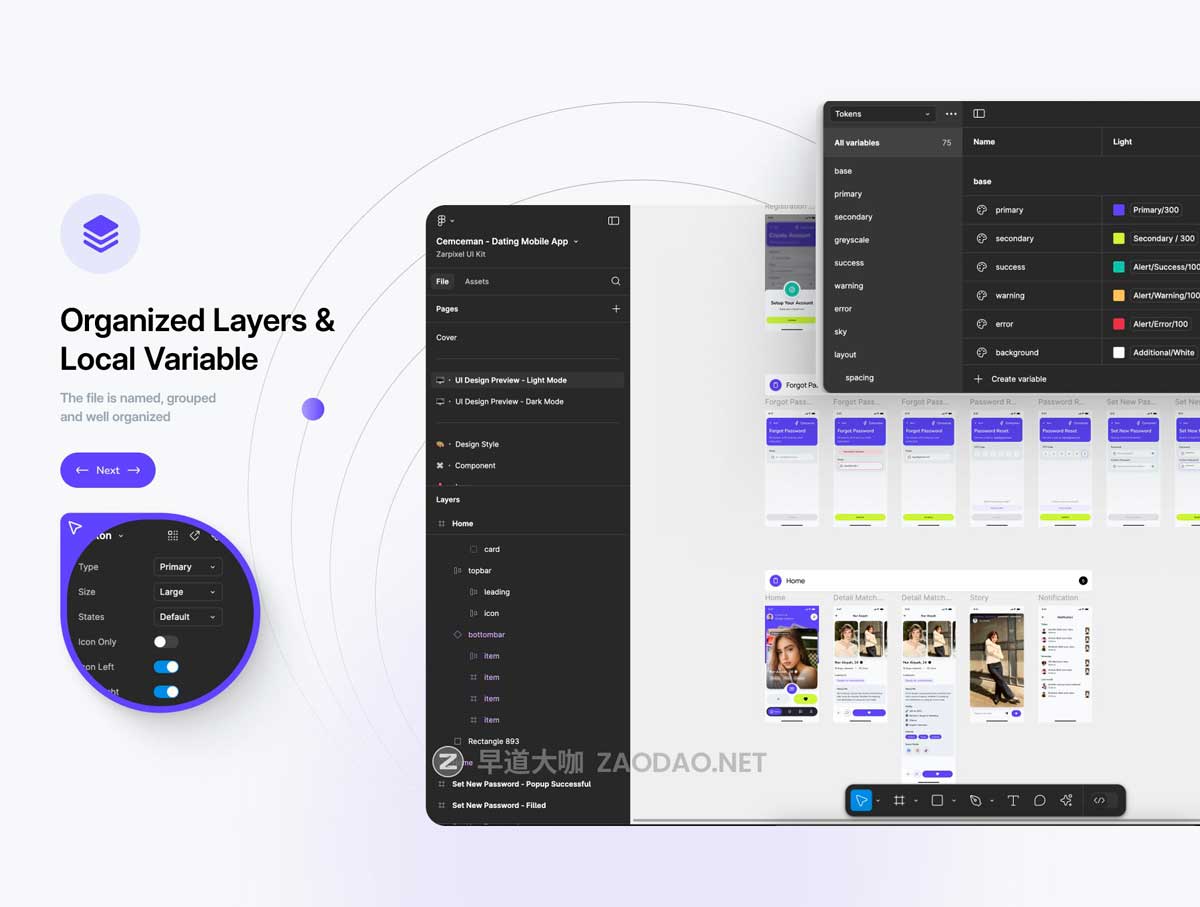 100+屏双配色时尚约会交友社交流媒体APP UI界面设计Figma模板套件 Cemceman – Dating & Social Mobile App UI Kit插图2 100+屏双配色时尚约会交友社交流媒体APP UI界面设计Figma模板套件 Cemceman – Dating & Social Mobile App UI Kit插图2
