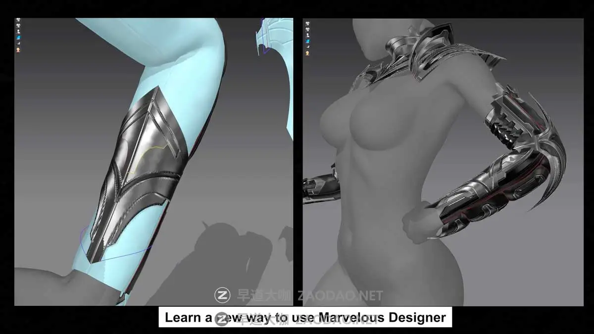 Zbrush/Substance Painter创建动漫角色盔甲衣服模型视频教程 HOW I CREATE ARMOR & CLOTHES with Marvelous Designer插图6 Zbrush/Substance Painter创建动漫角色盔甲衣服模型视频教程 HOW I CREATE ARMOR & CLOTHES with Marvelous Designer插图6
