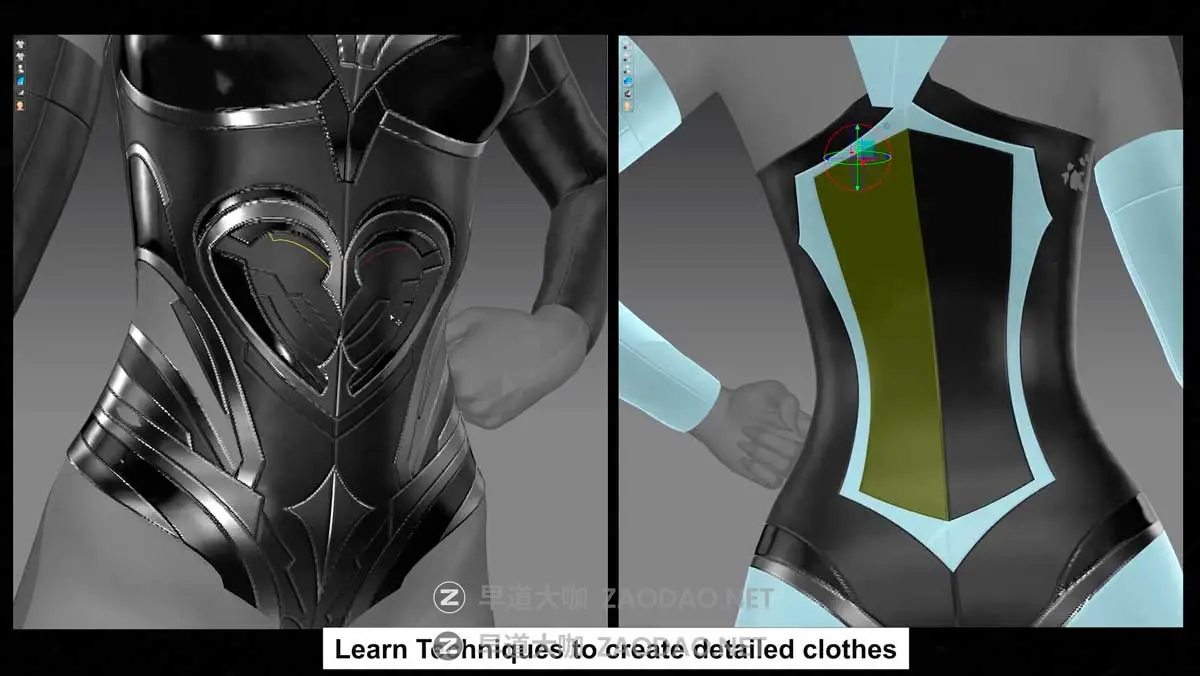 Zbrush/Substance Painter创建动漫角色盔甲衣服模型视频教程 HOW I CREATE ARMOR & CLOTHES with Marvelous Designer插图1 Zbrush/Substance Painter创建动漫角色盔甲衣服模型视频教程 HOW I CREATE ARMOR & CLOTHES with Marvelous Designer插图1