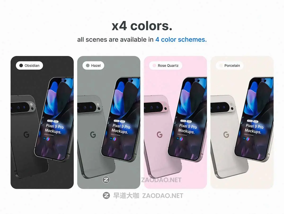 12款谷歌Google Pixel 9 Pro手机UI广告设计展现效果图PS贴图样机模板 Google Pixel 9 Pro Mockups插图3 12款谷歌Google Pixel 9 Pro手机UI广告设计展现效果图PS贴图样机模板 Google Pixel 9 Pro Mockups插图3