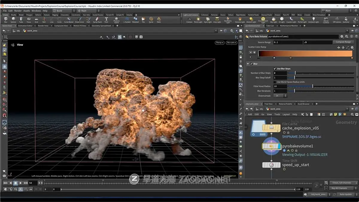 Houdini创建爆炸破坏电影特效视频教程 中英文字幕 Houdini Explosion and Destruction | Introduction Course插图1 Houdini创建爆炸破坏电影特效视频教程 中英文字幕 Houdini Explosion and Destruction | Introduction Course插图1