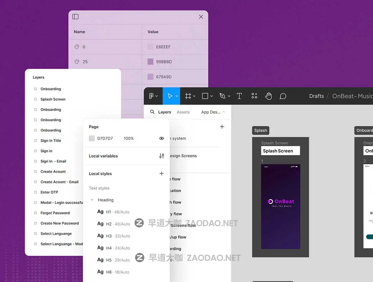 30+屏高级音乐流媒体歌曲播放器APP UI界面设计Figma模板素材 OnBeat – Music Listening & Streaming App插图2 30+屏高级音乐流媒体歌曲播放器APP UI界面设计Figma模板素材 OnBeat – Music Listening & Streaming App插图2