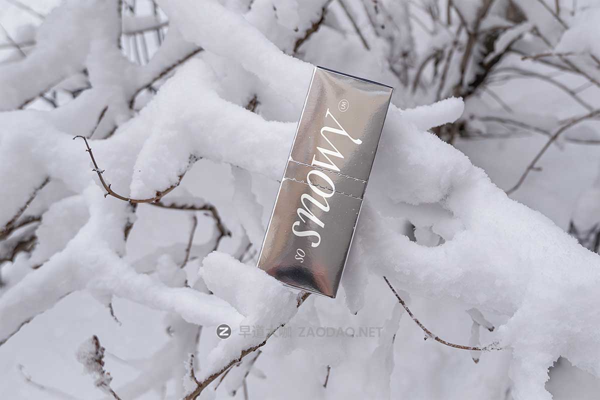 7款雪地雪景场景名片帆布袋毛线帽子包装盒VI展示PS贴图样机模板 So Snowy Collection插图6