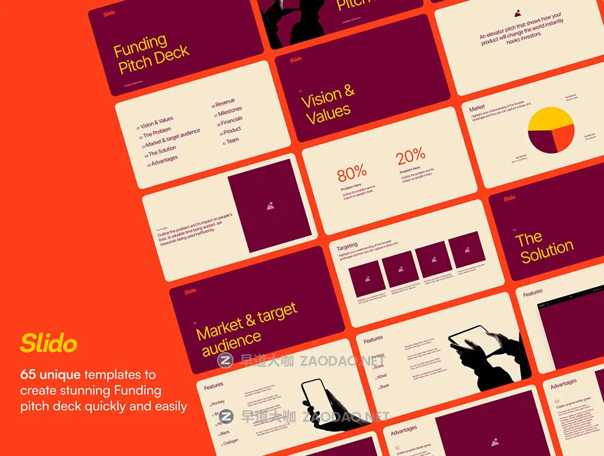 65页创意项目策划提案简报企业产品介绍演示文稿图文排版设计PPT/FIG/KEY格式素材 Slido – Funding Pitch Deck插图3 65页创意项目策划提案简报企业产品介绍演示文稿图文排版设计PPT/FIG/KEY格式素材 Slido – Funding Pitch Deck插图3