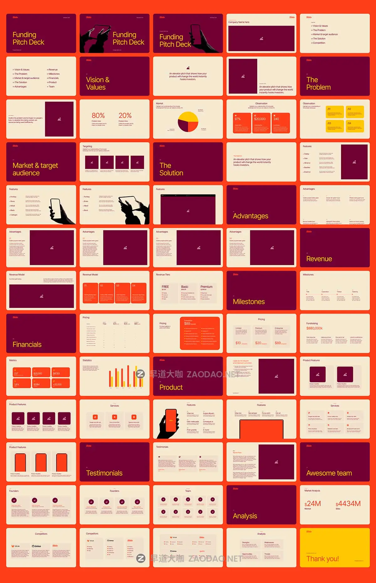 65页创意项目策划提案简报企业产品介绍演示文稿图文排版设计PPT/FIG/KEY格式素材 Slido – Funding Pitch Deck插图5 65页创意项目策划提案简报企业产品介绍演示文稿图文排版设计PPT/FIG/KEY格式素材 Slido – Funding Pitch Deck插图5
