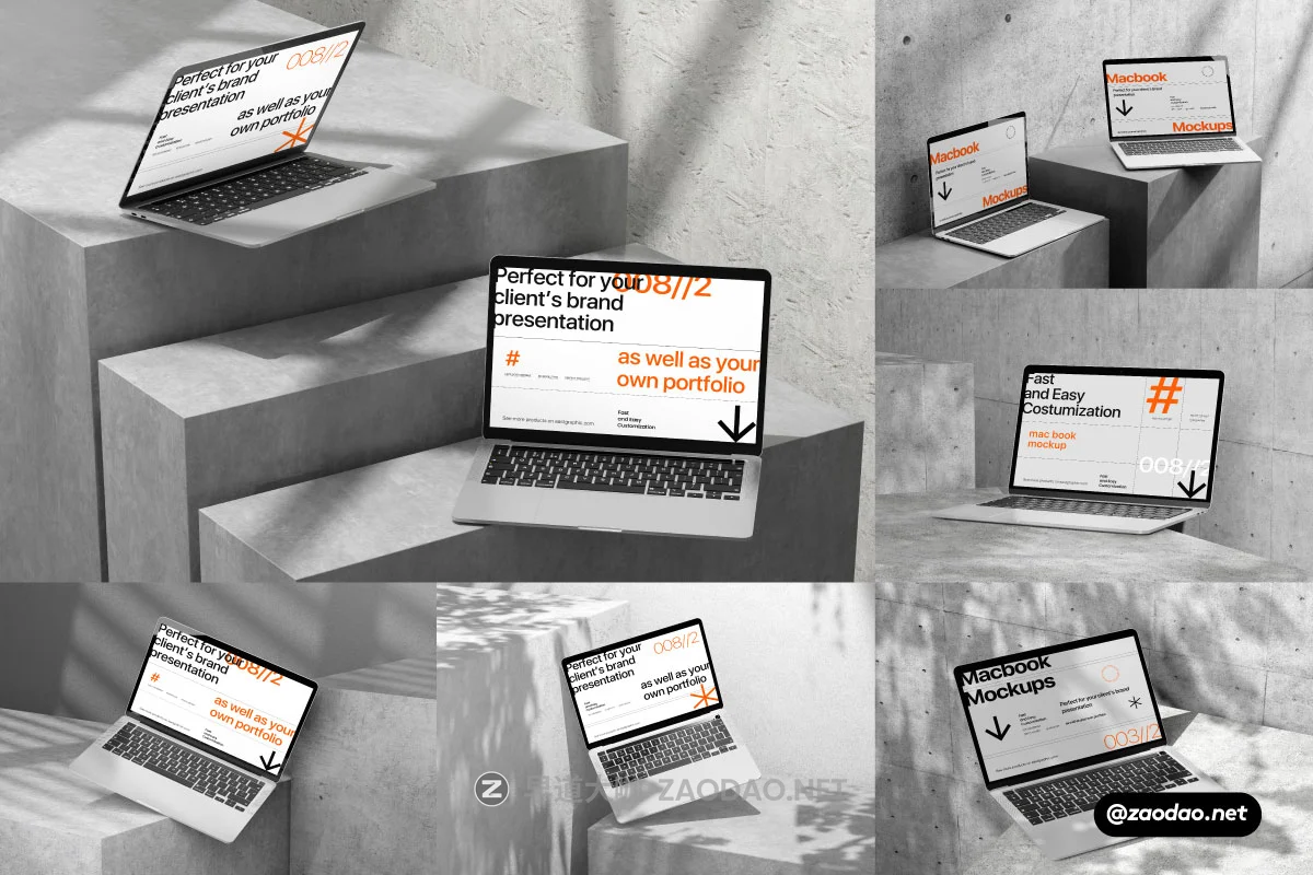 10款混凝土背景阴影UI广告设计苹果电脑MacBook笔记本展示PS贴图样机模板 10 PSD Minimalist MacBook Mockup插图 10款混凝土背景阴影UI广告设计苹果电脑MacBook笔记本展示PS贴图样机模板 10 PSD Minimalist MacBook Mockup插图