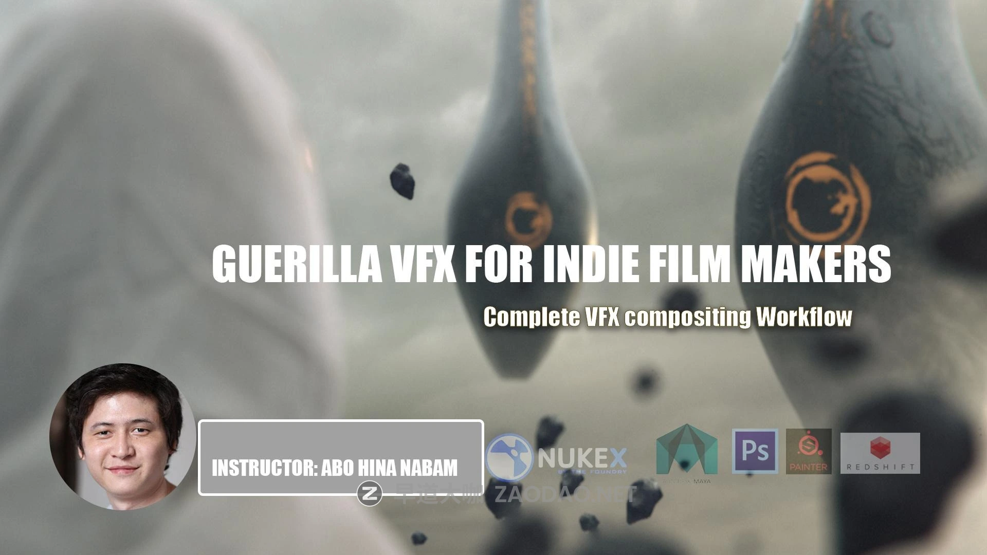 Maya/Ps/SP/Nuke专业2D到3D电影特效镜头制作合成视频教程 中英文字幕 Guerilla VFX for Indie Film Makers插图 Maya/Ps/SP/Nuke专业2D到3D电影特效镜头制作合成视频教程 中英文字幕 Guerilla VFX for Indie Film Makers插图