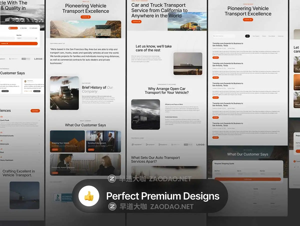 32+屏响应式物流快递送货运输网站界面WEB UI设计Figma模板素材 Tranship. Logistic Web Design插图3 32+屏响应式物流快递送货运输网站界面WEB UI设计Figma模板素材 Tranship. Logistic Web Design插图3