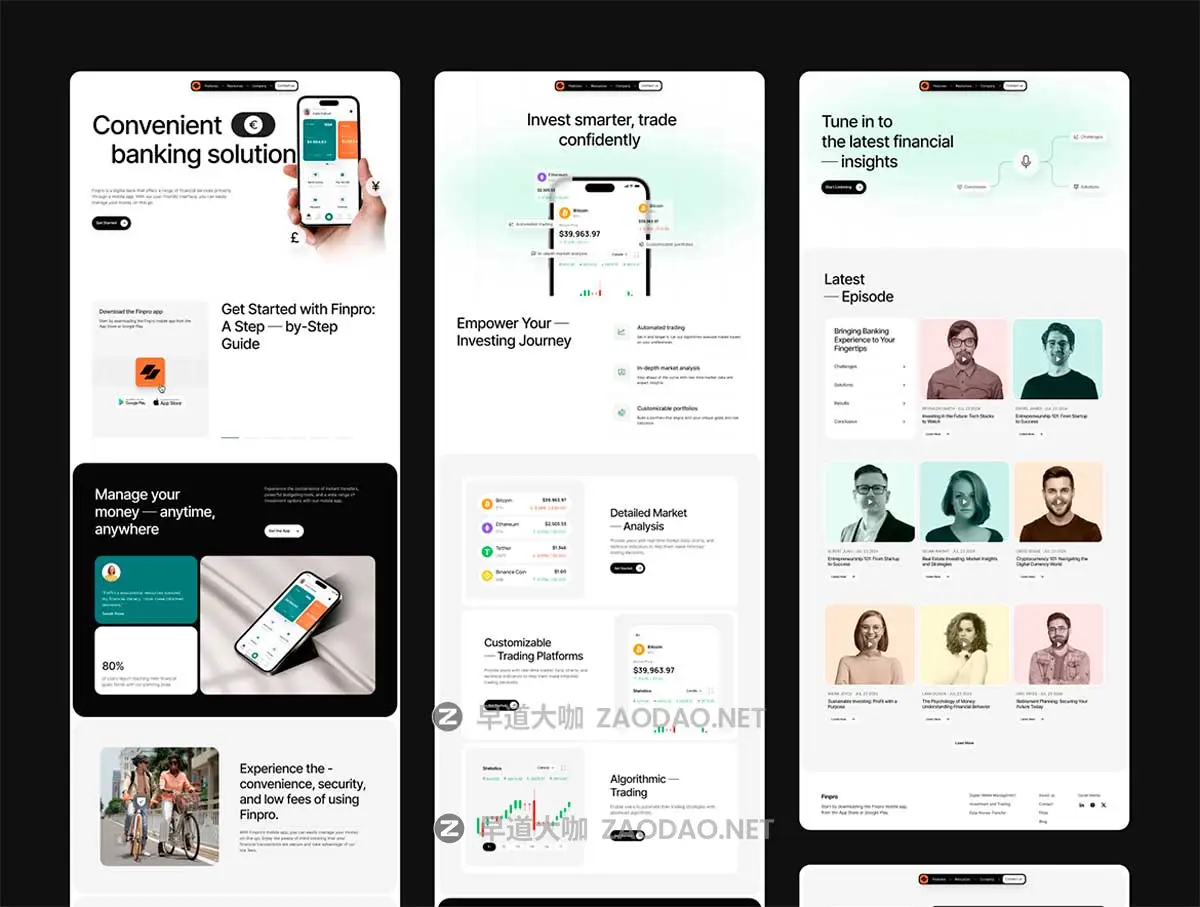 40+屏响应式SaaS数字银行服务网站WEB UI界面设计Figma模板+源码素材 Finpro – Creative Asset Bundle插图7 40+屏响应式SaaS数字银行服务网站WEB UI界面设计Figma模板+源码素材 Finpro – Creative Asset Bundle插图7