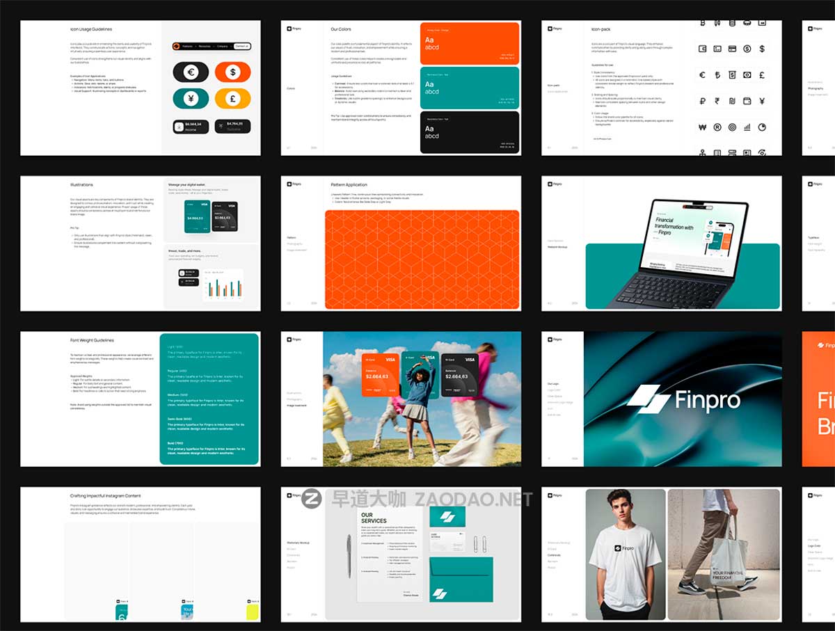 40+屏响应式SaaS数字银行服务网站WEB UI界面设计Figma模板+源码素材 Finpro – Creative Asset Bundle插图5