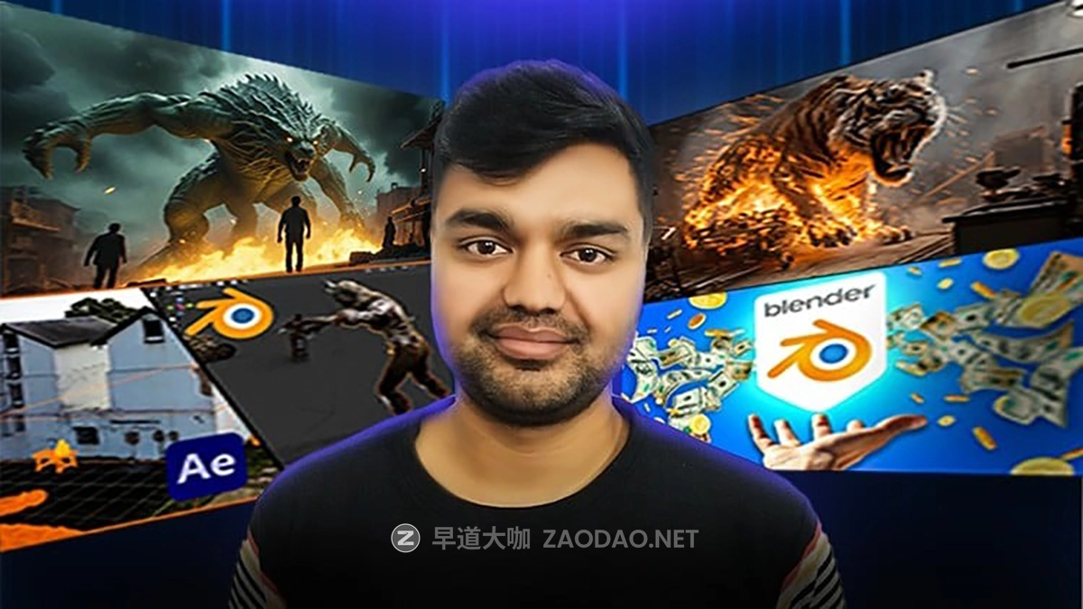 Blender基础知识3D建模UV材质贴图物理属性操作教程 Blender Mastery Course:Hindi Mein 3D Modeling & VFX Seekhein插图 Blender基础知识3D建模UV材质贴图物理属性操作教程 Blender Mastery Course:Hindi Mein 3D Modeling & VFX Seekhein插图