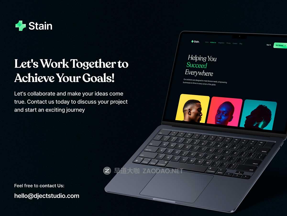 26+屏暗黑系SaaS数字网络服务平台网站界面WEB UI设计Figma模板素材 Stain – Saas Website Template插图6 26+屏暗黑系SaaS数字网络服务平台网站界面WEB UI设计Figma模板素材 Stain – Saas Website Template插图6