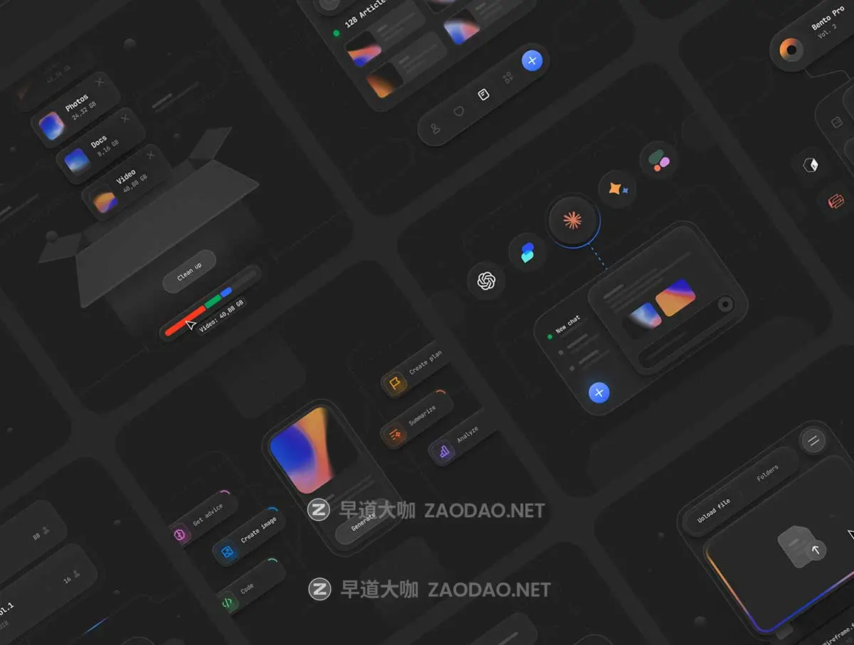 高级双配色金融科技社交交友聊天APP UI卡片小工具设计Figma格式素材 Bento Pro: Multipurpose 2.0插图6 高级双配色金融科技社交交友聊天APP UI卡片小工具设计Figma格式素材 Bento Pro: Multipurpose 2.0插图6