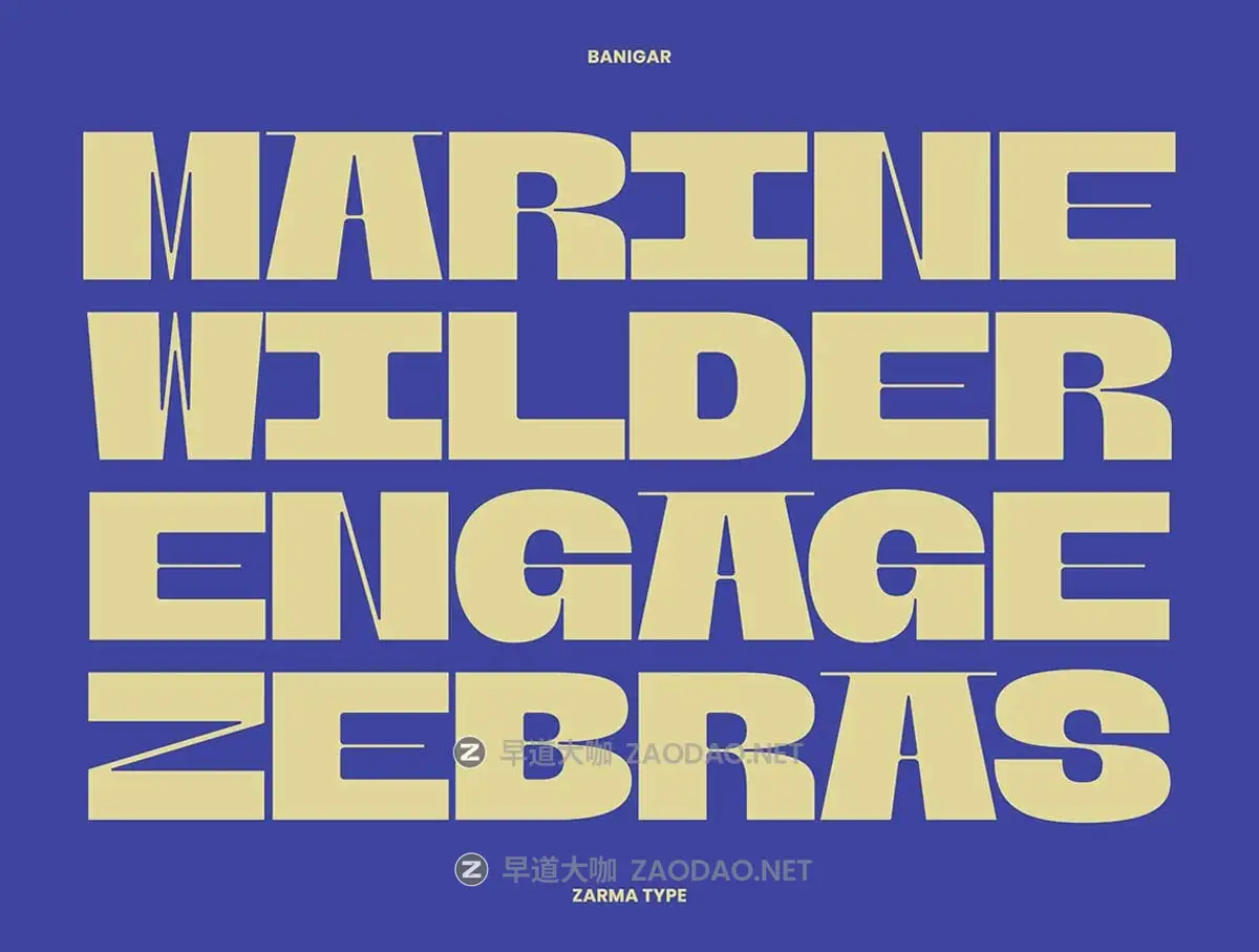 现代实验性徽标Logo标题设计时尚前卫无衬PSAI线大写英文字体安装包 Banigar Font插图3 现代实验性徽标Logo标题设计时尚前卫无衬PSAI线大写英文字体安装包 Banigar Font插图3