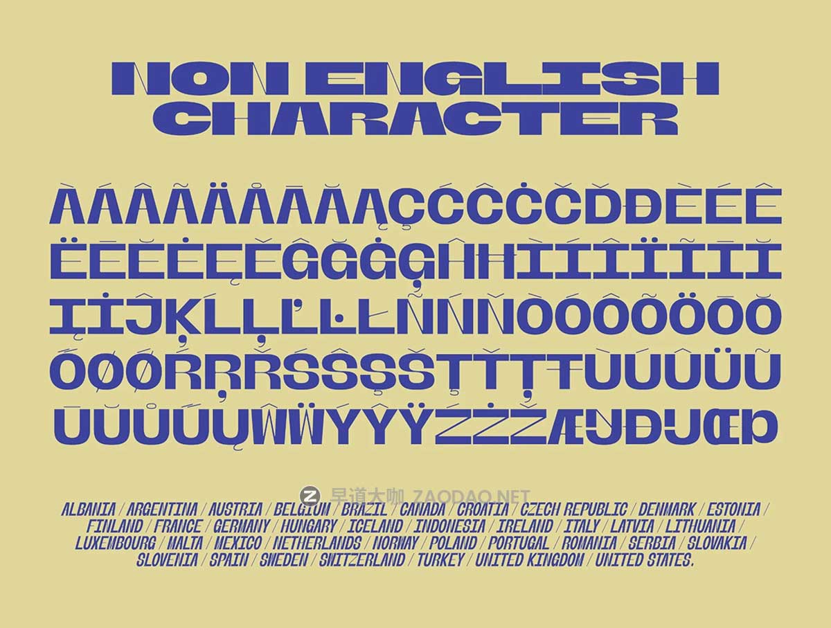 现代实验性徽标Logo标题设计时尚前卫无衬PSAI线大写英文字体安装包 Banigar Font插图7